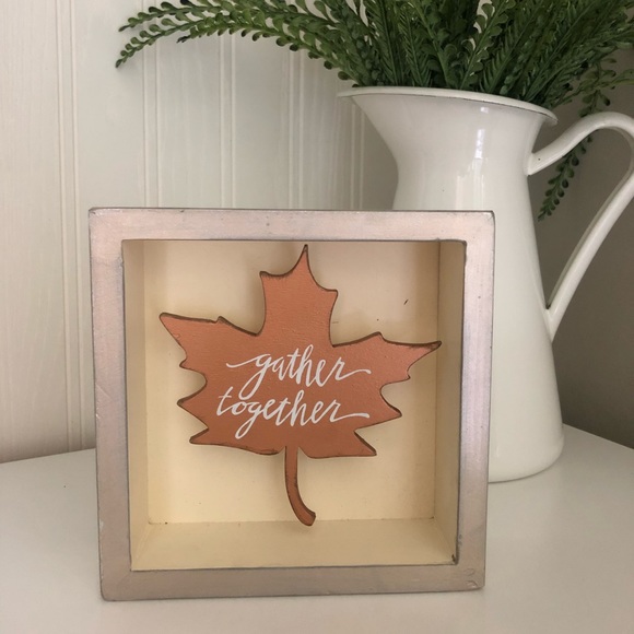 Other - Fall leaf sign decor block
